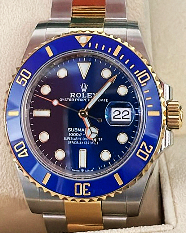 2021 Rolex Submariner Date "Bluesy" 41MM Blue Dial Two-Tone Oyster Bracelet (126613LB)