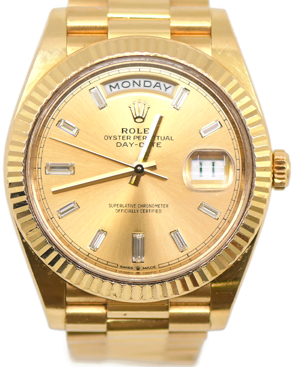 2021 Rolex Day-Date 40 MM Champagne Dial President Bracelet (228238)