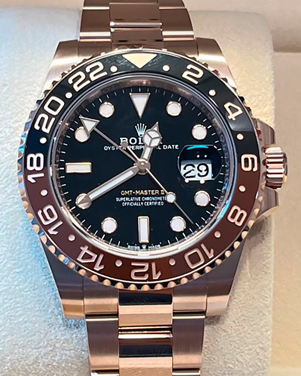 2024 Rolex GMT-Master II "Root Beer" 40MM Black Dial Everose Oyster Bracelet (126715CHNR)