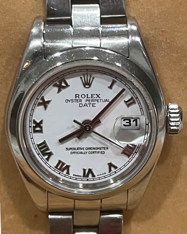 Rolex Oyster Perpetual Lady-Date 26MM White Dial Oyster Bracelet (79160)