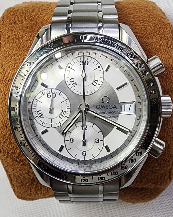 Omega Speedmaster Date Chronograph 39MM Silver Dial Steel Bracelet (175.0083)