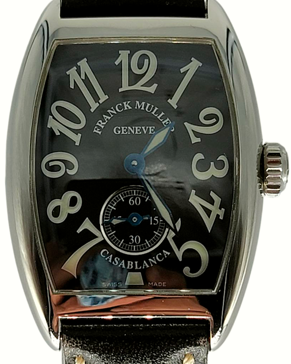 2012 Franck Muller Casablanca 25MM Black Dial Leather Strap (1750 AC)