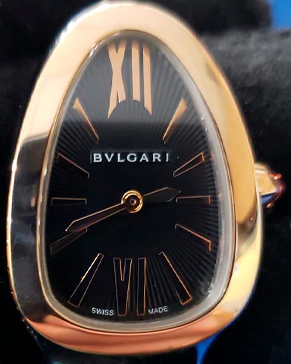 2015 Bulgari Serpenti 35MM Quartz Black Dial Two-Tone Bracelet (SP 35 SPG)