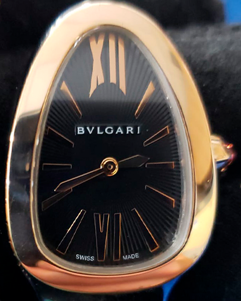 2015 Bulgari Serpenti 35MM Quartz Black Dial Two-Tone Bracelet (SP