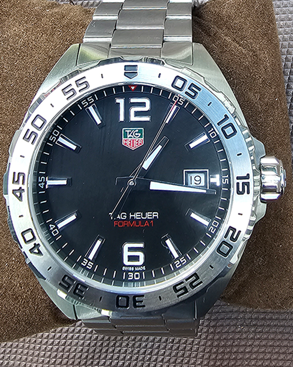 No Reserve - TAG Heuer Formula 1 Quartz 41MM Black Dial Steel Bracelet (WAZ1112)