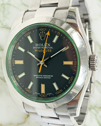 2010 Rolex Milgauss 40MM Black Dial Oyster Bracelet (116400GV)