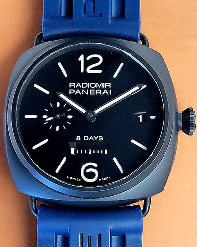 2014 Panerai Radiomir 8 Days Limited Edition 45MM Black Dial Rubber Strap (PAM00384)