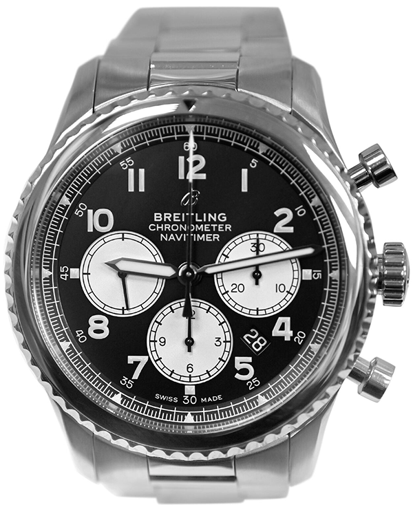 Breitling Navitimer 8 Chronograph 43MM Black Dial Steel Bracelet (AB0117)