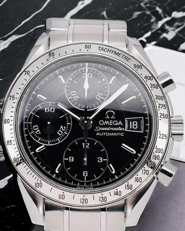 No Reserve - Omega Speedmaster Speedmaster Date 39MM Black Dial Steel Bracelet (3513.50.00)