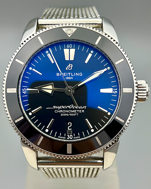 No Reserve - 2020  Breitling Superocean Heritage 44MM Black Dial Steel Bracelet (AB2030121B1A1)