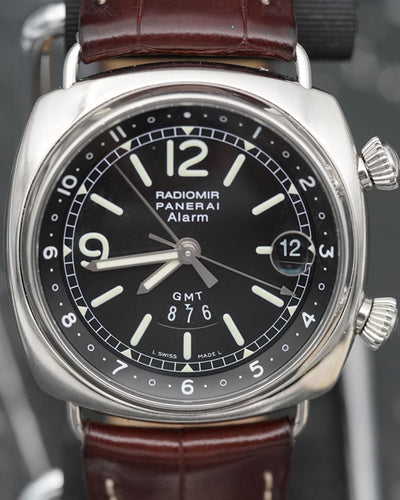 Panerai Radiomir GMT "Alarm" 42MM Black Dial Leather Strap (PAM00098)