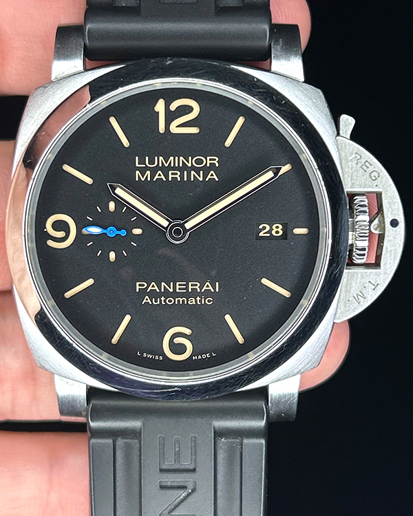 2019 Panerai Luminor Marina 1950 3 Days 44MM Black Dial Rubber Strap (PAM01312)