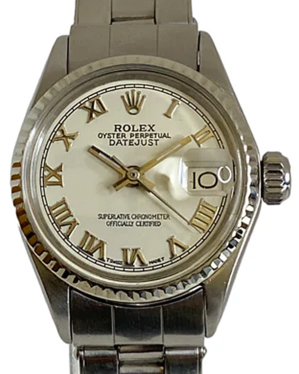 Rolex Lady-Datejust 25MM White Dial Oyster Bracelet (6517)