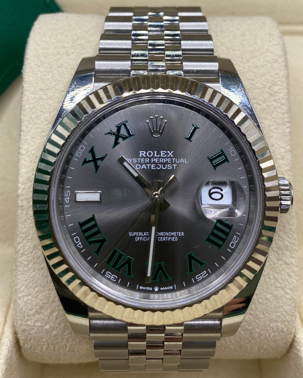 Rolex Datejust 41MM "Wimbledon" Slate Dial Jubilee Bracelet (126334)