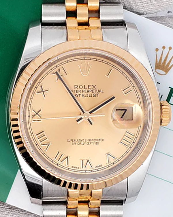 2018 Rolex Datejust 36MM Champagne Dial Two-Tone Jubilee Bracelet (116233)