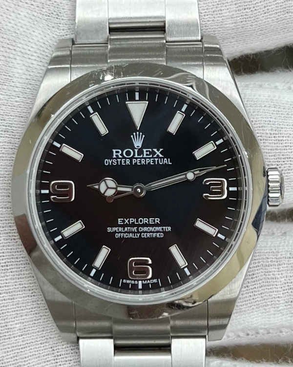 2013 Rolex Explorer 39MM Black Dial Steel Bracelet (214270)