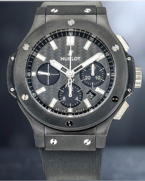 Hublot Big Bang "Black Magic" 44MM Carbon Fiber Dial Rubber Strap (301.CI.1770.RX)