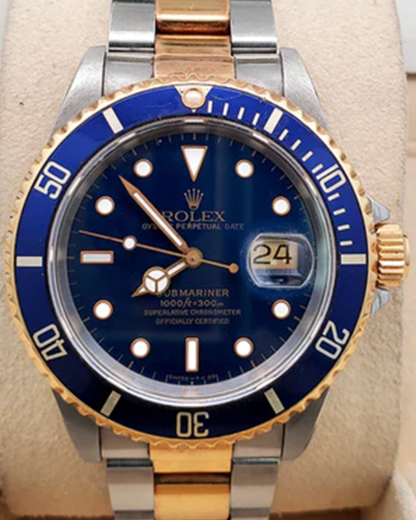 1994 Rolex Submariner Date 40MM Blue Dial Two-Tone Bracelet (16613)