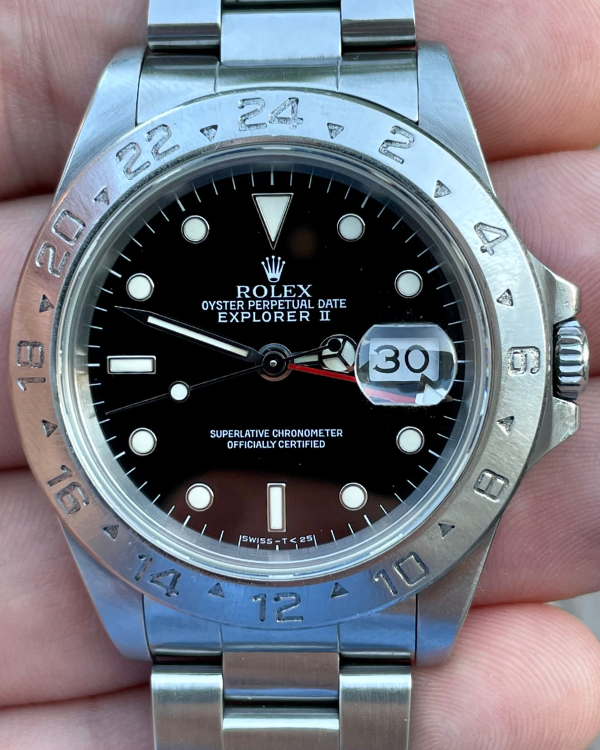 Rolex Explorer II 40MM "Ghost" Black Dial Oyster Bracelet (16570)