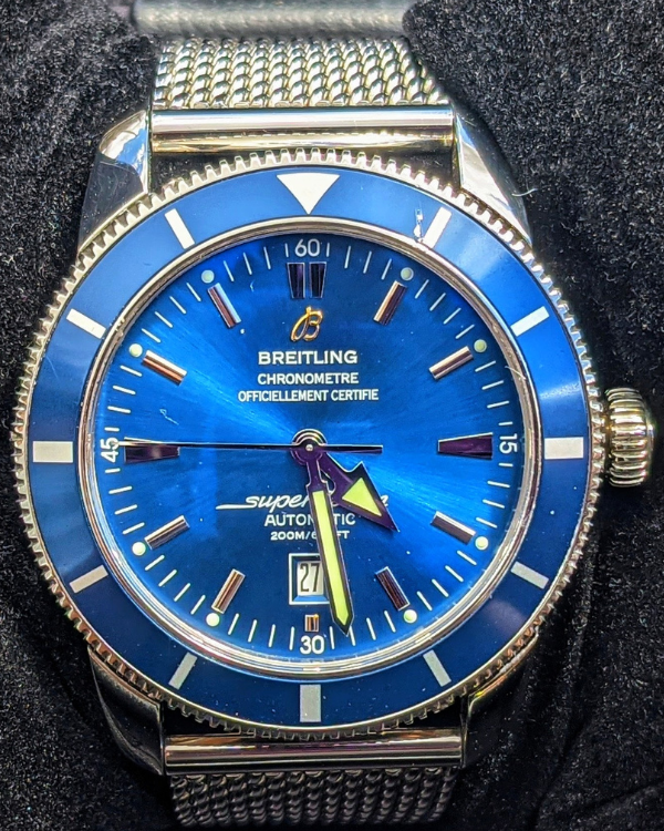 No Reserve - Breitling Superocean Heritage 46 Steel Blue Dial (A1732016/C734)