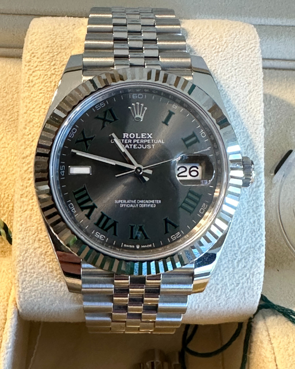 2023 Rolex Datejust 41MM "Wimbledon" Slate Dial Jubilee Bracelet (126334)