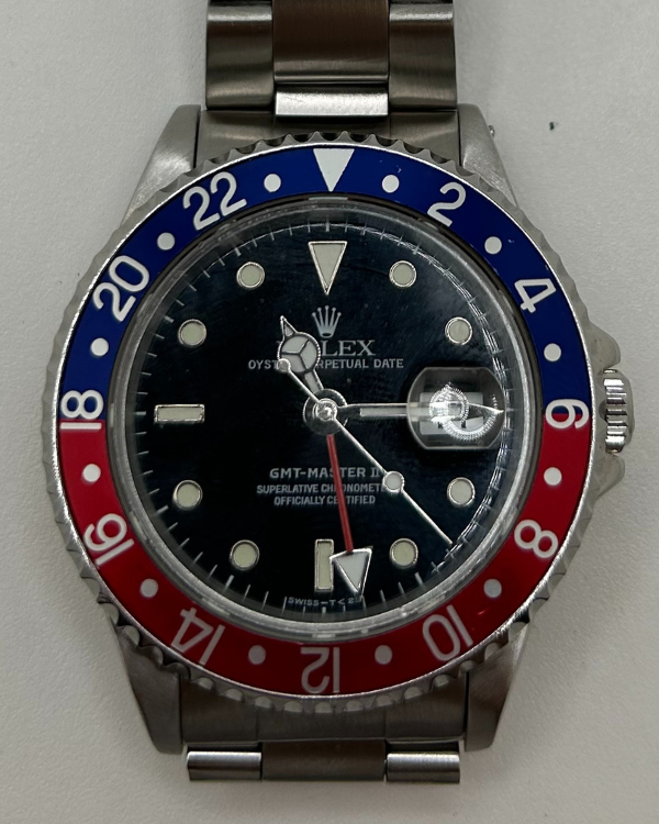 Rolex GMT Master II "Pepsi" 40MM Steel Black Dial (16710)