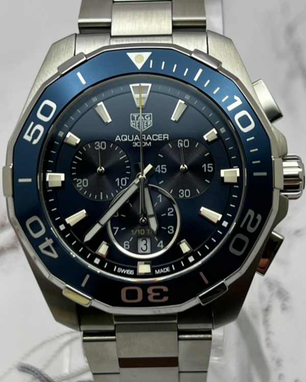 2021 TAG Heuer Aquaracer 300M 43MM Quartz Steel Blue Dial (CAY111B.BA0927)