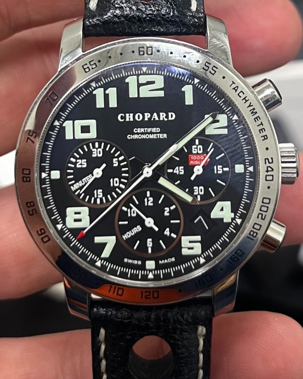 Chopard Mille Miglia 40MM Black Dial Leather Strap (8920)