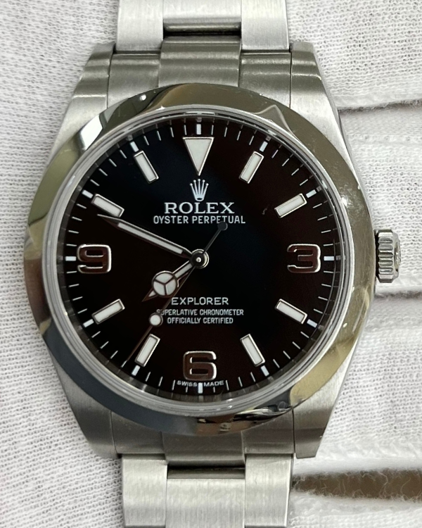 2014 Rolex Explorer 39MM Steel Black Dial (214270)