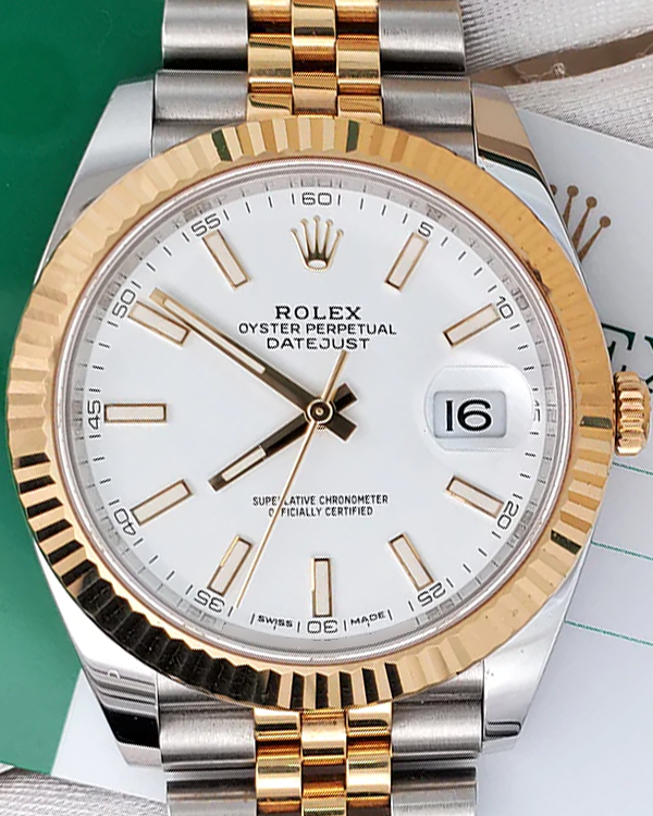 2018 Rolex Datejust 41MM White Dial Two-Tone Jubille Bracelet (126333)