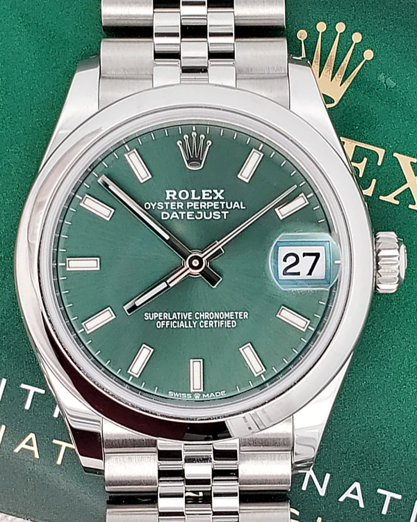 Rolex Datejust 31MM Green Dial Jubilee Bracelet (278240)