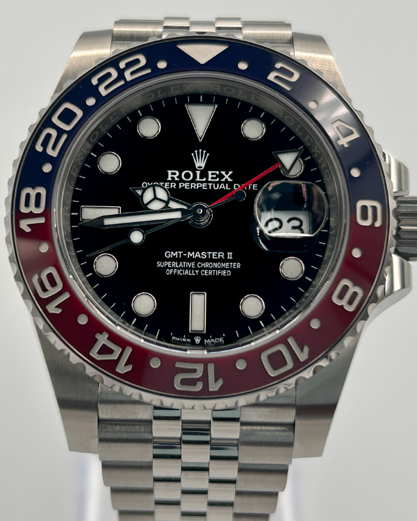 2023 Rolex GMT-Master II Pepsi Jubilee Bracelet Black Dial (126710BLRO)