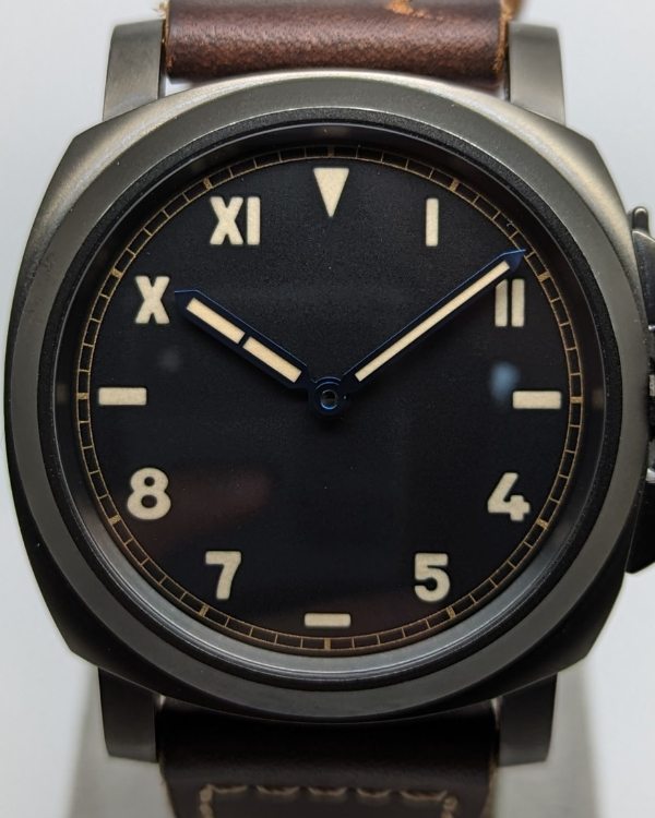 Panerai Luminor California 8 Days DLC 44MM Black Dial Leather Strap (PAM00779)