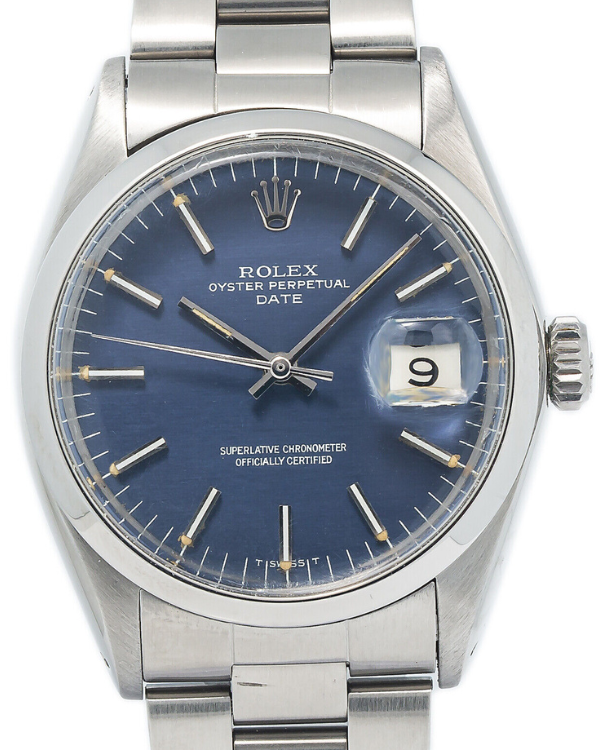 Rolex Oyster Perpetual 34MM Blue Dial Steel Bracelet (1500)