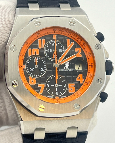 2010 Audemars Piguet Royal Oak Offshore Chronograph "Volcano" 42MM Black Dial Leather Strap (26170ST)