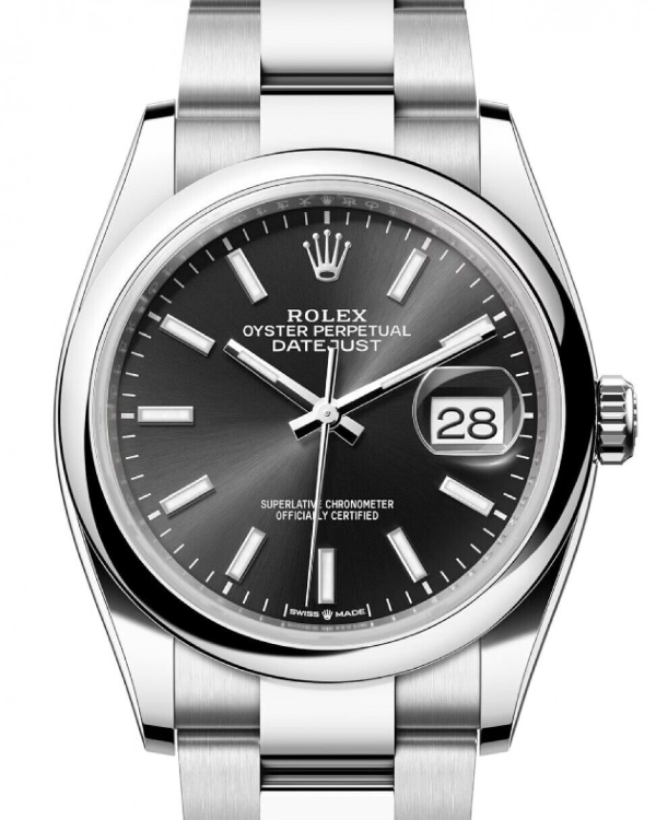 Rolex Datejust 36MM Black Dial Steel Bracelet (126200)