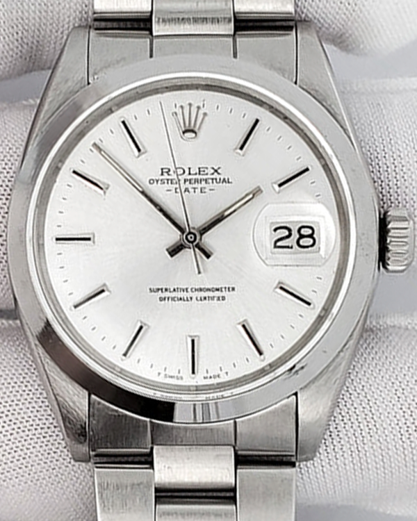 Rolex Oyster Perpetual Date 34MM Silver Dial Oyster Bracelet (1500)