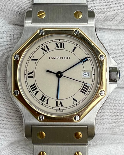 Cartier Santos Ronde 30MM Quartz Silver Dial Two-Tone Bracelet (W2001583)