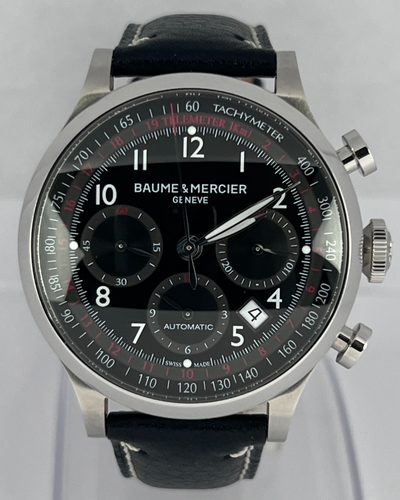 2014 Baume & Mercier Capeland 42MM Black Dial Leather Strap (M0A10001)