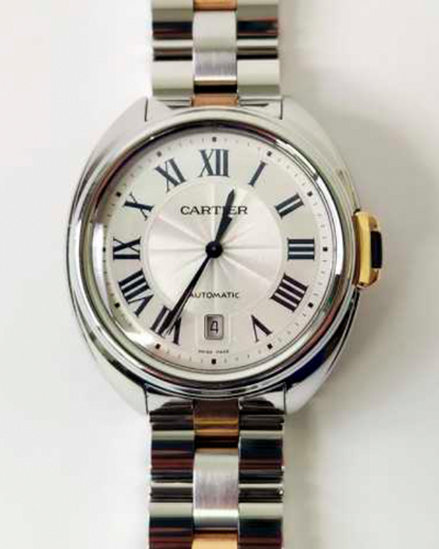 Cartier Clé de Cartier 40MM Steel and Gold Silver Dial (W2CL0002)