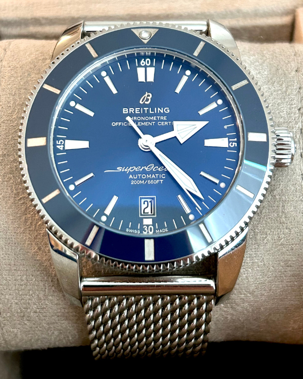 No Reserve - 2023 Breitling Superocean Heritage II 46MM Blue Dial Steel Bracelet (AB2020161C1A1)