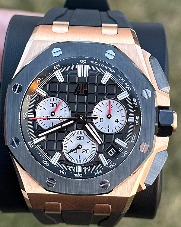 2022 Audemars Piguet Royal Oak Offshore Chronograph Rose Gold Black Dial (26420RO.OO.A002CA.01)