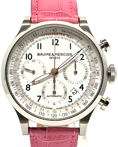 2014 Baume & Mercier Capeland 42MM White Dial Leather Strap (M0A10000)