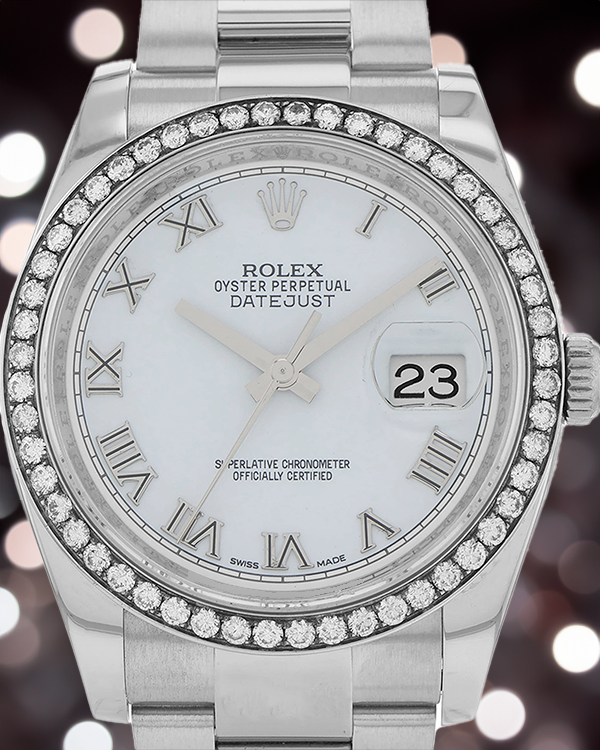 2010 Rolex Datejust 36MM White Dial Steel Bracelet (116200)