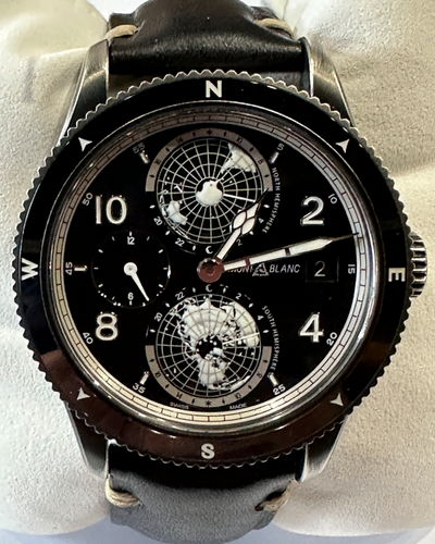 2021 Montblanc 1858 Geosphere Limited Edition 1 of 858 Steel Ultra Black Dial (128257)