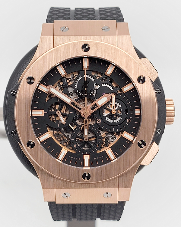 2015 Hublot Big Bang Aero Bang 44MM Skeleton Dial Rubber Strap (311.PX.1180.GR)