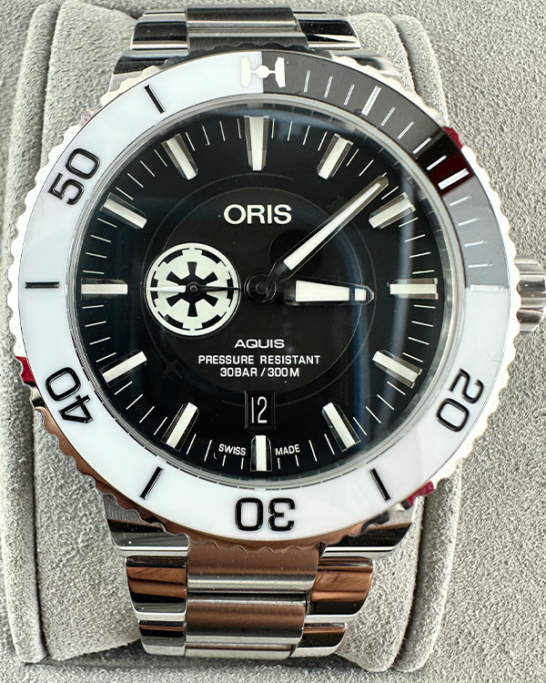 No Reserve - 2020 Oris Aquis Star Wars Stormtrooper 43.5MM Steel Black Dial (01 743 7734 4184)