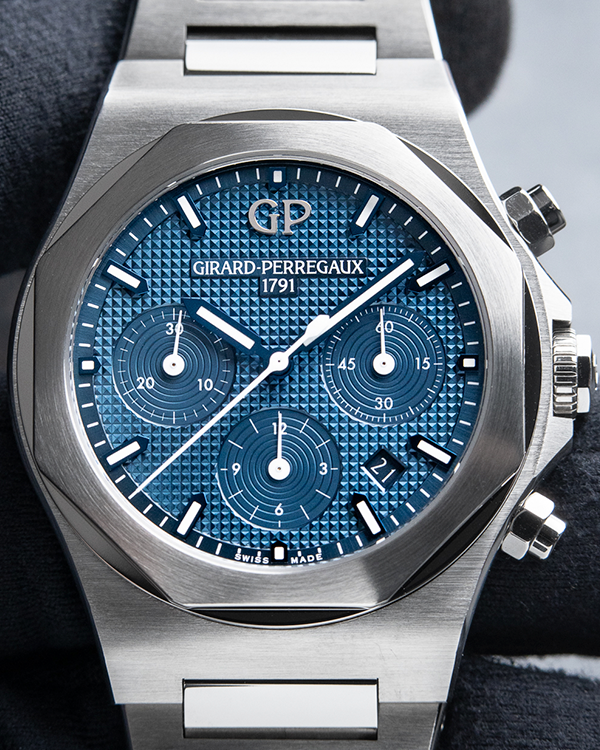 Girard Perregaux Laureato Chronograph 42MM Blue Automatic 81020 Steel Men&