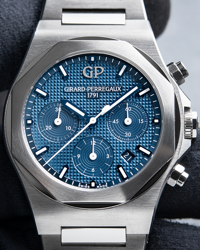 Girard Perregaux Laureato Chronograph 42MM Blue Automatic 81020 Steel Men's Watch (81020-11-431-11A)