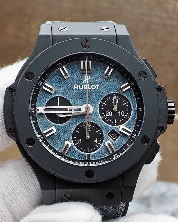 Hublot Big Bang Jeans 44MM Blue Dial Textile/Rubber Strap (301.CI.2770.NR.JEANS)